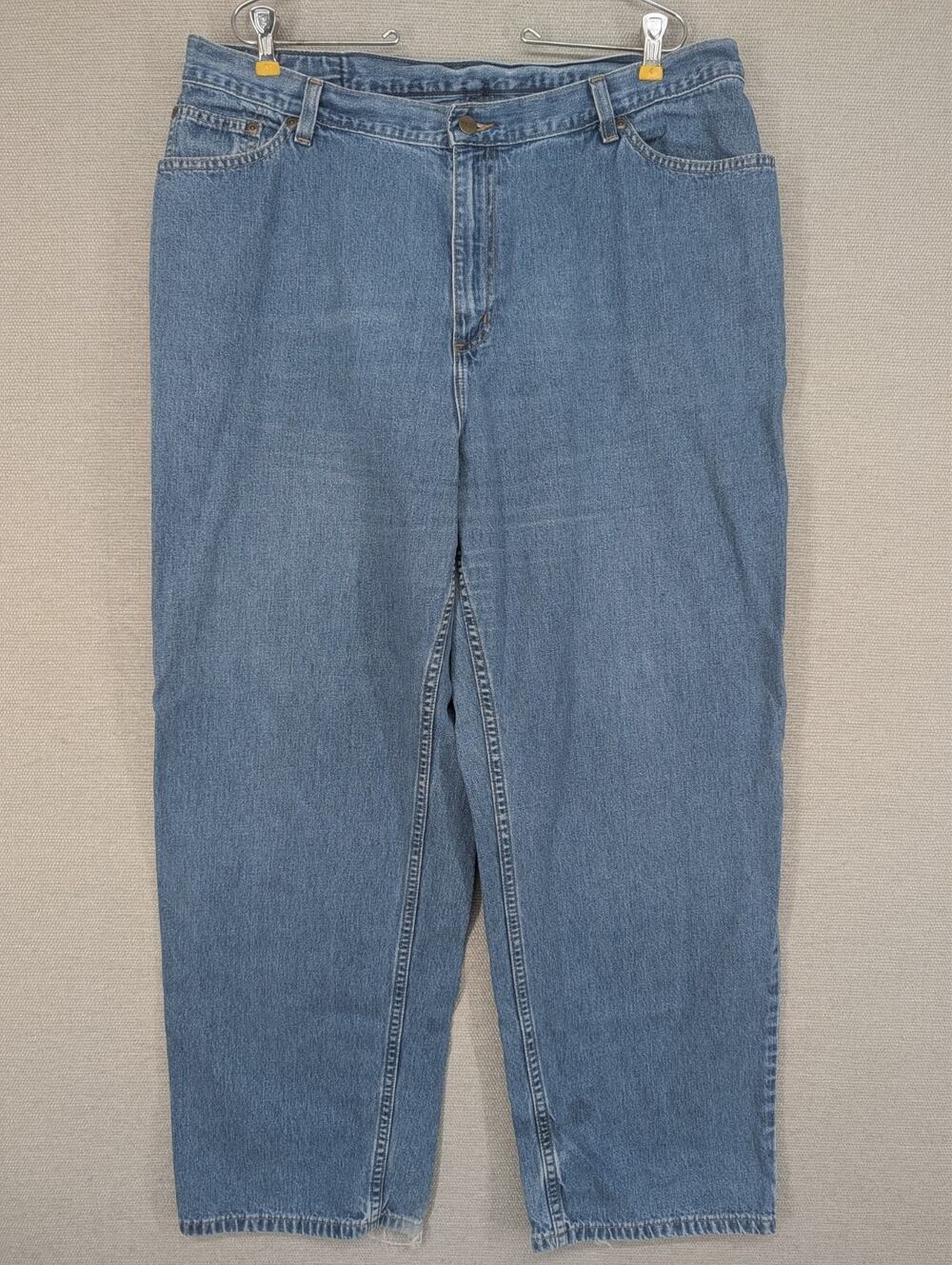 LL Bean Blue Jeans Size 18W Straight Cuff Wear -0826i16